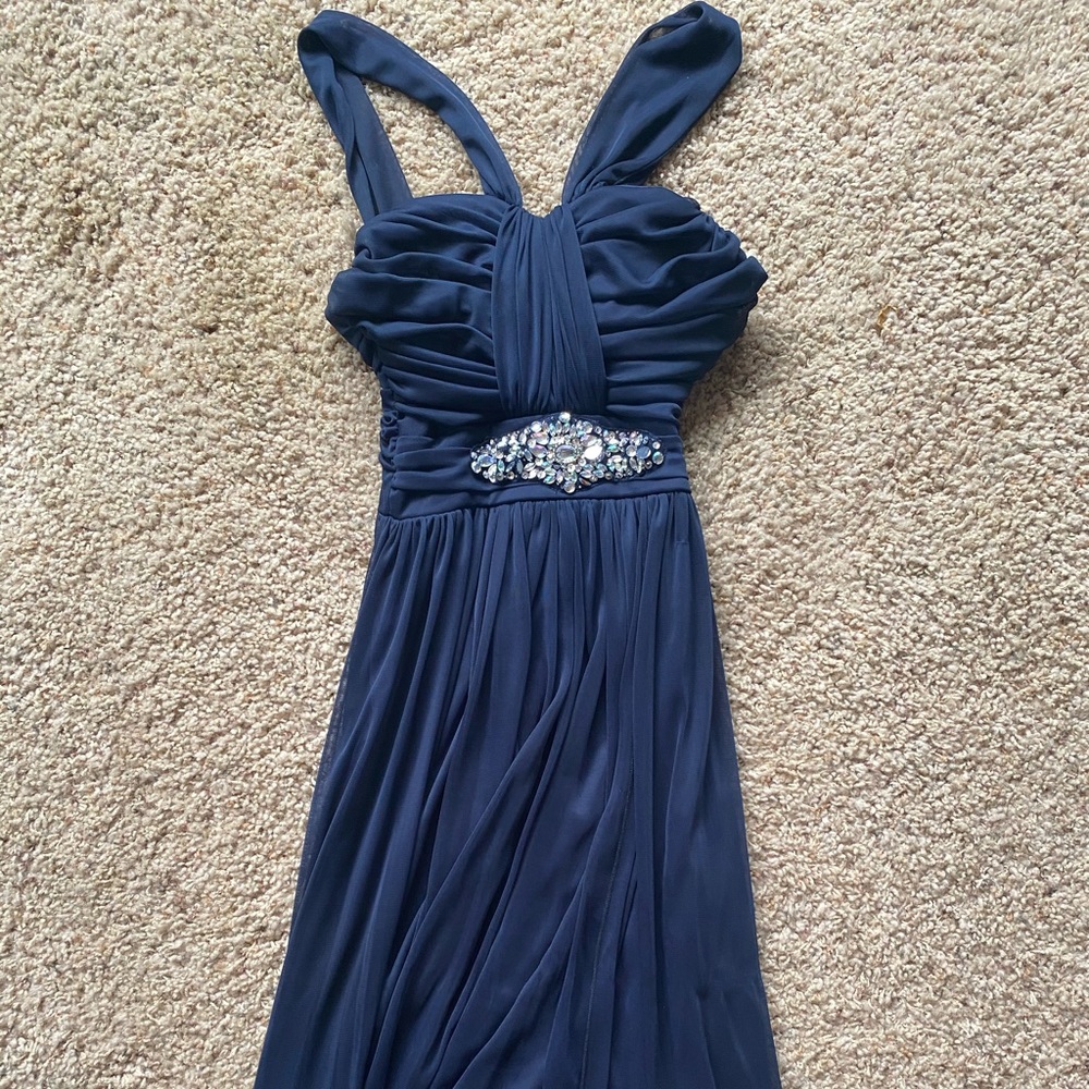 Navy blue prom dress